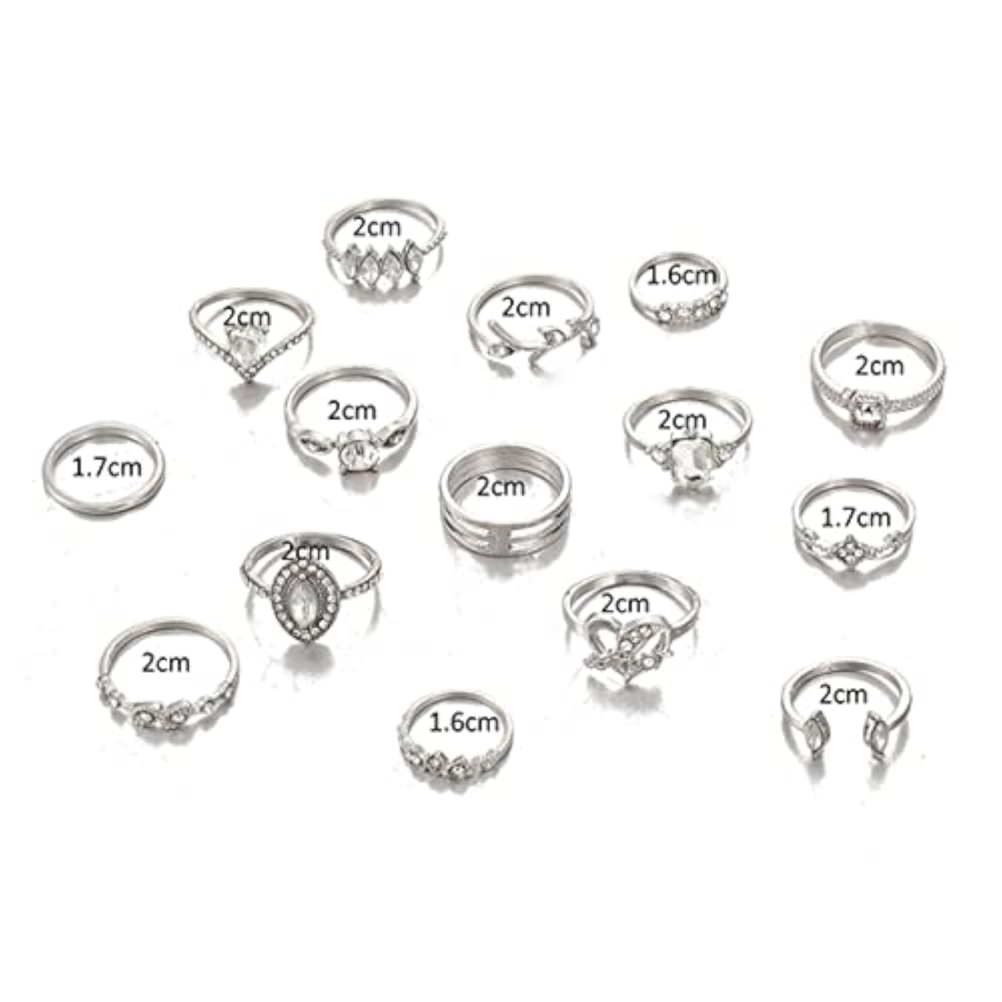 Contemporary Stackable Rings Set - Style 8
